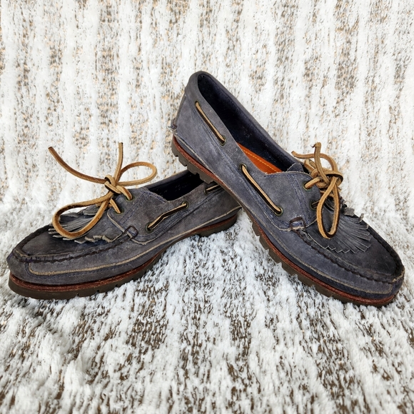 Timberland Shoes - Timberland "3-Eye Lug" Grey Gray Leather Boat Shoe | Women's Size 9.5